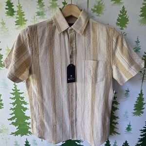 Ben Sherman Beige Striped Button Shirt